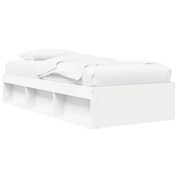Cadre de lit avec rangement Blanc 80 x 200 cm Bois d'ingénierie