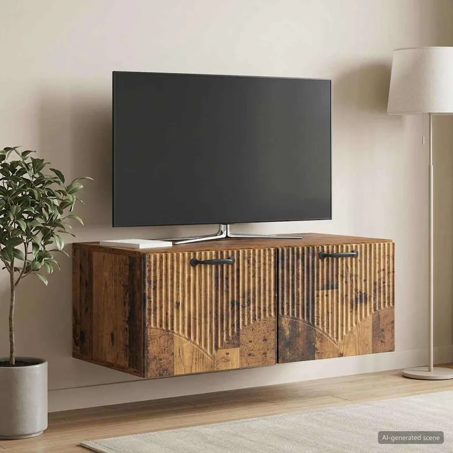 Meuble TV mural Bois ancien 78,5 x 41 x 30 cm Bois d'ingénierie