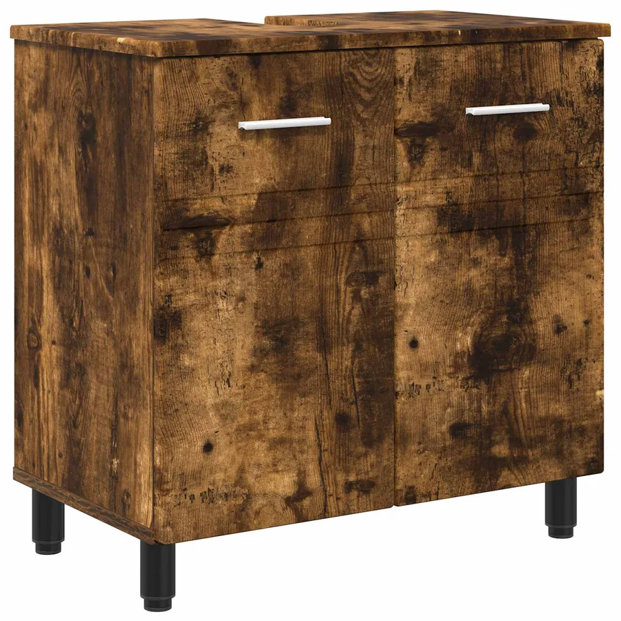 Unité de vanité de salle de bain Chêne fumé 60 x 35 x 60 cm - 2