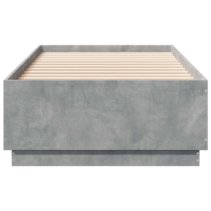 Cadre de lit Gris béton 80 x 200 cm Bois d'ingénierie - 4