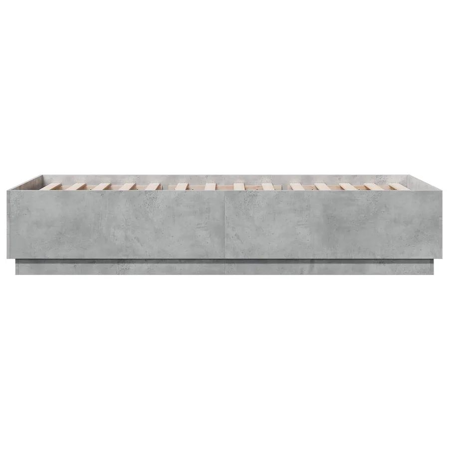 Cadre de lit Gris béton 80 x 200 cm Bois d'ingénierie - 5