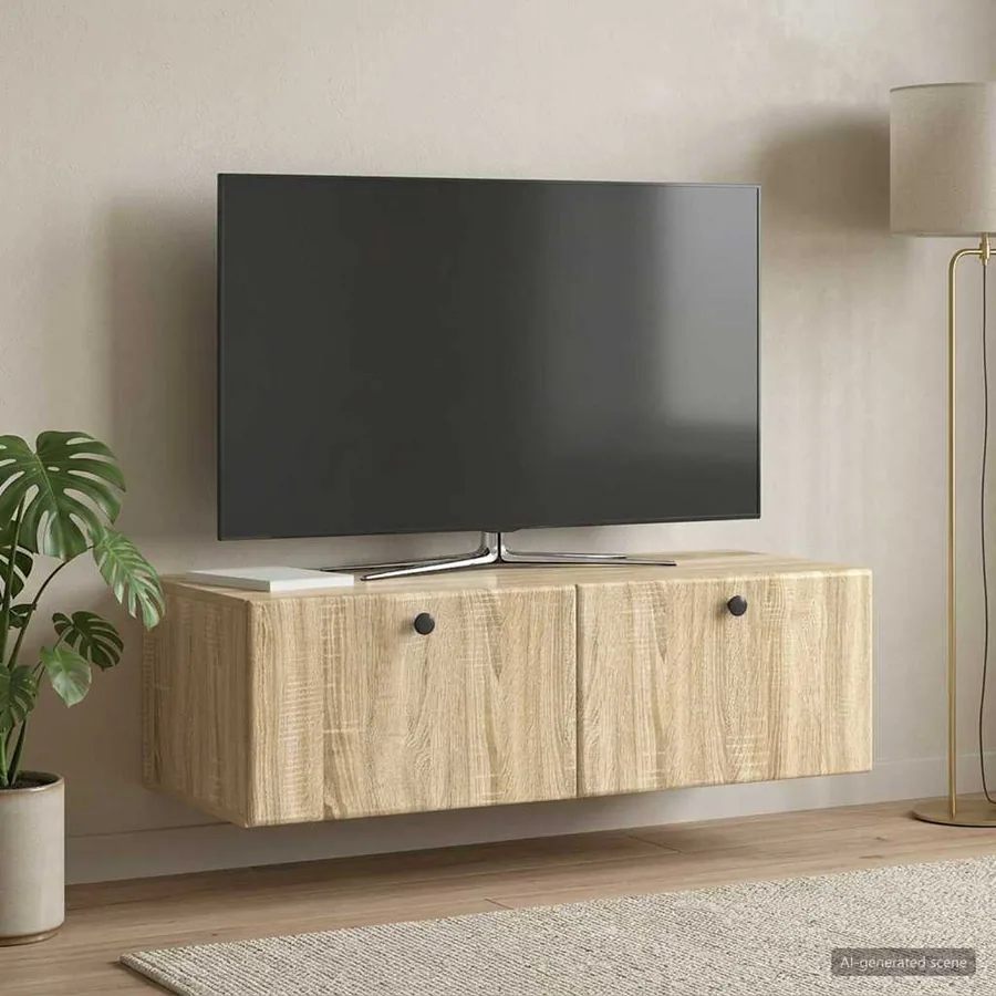 Meuble TV mural 98 x 41 x 30 cm Chêne Sonoma Bois d'ingénierie