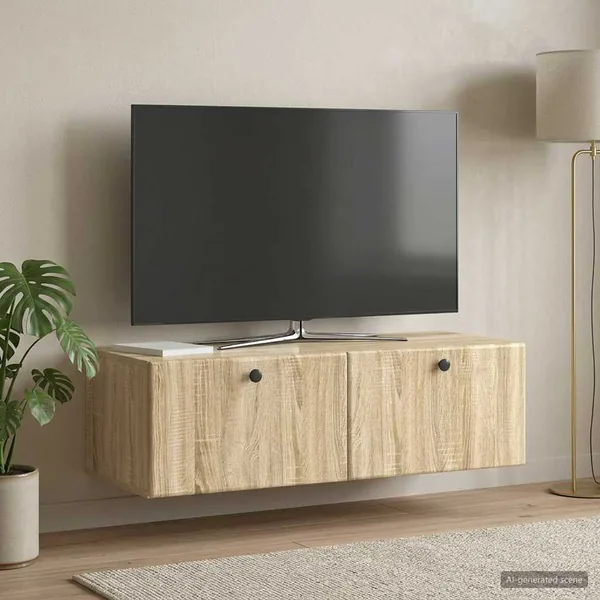 Meuble TV mural 98 x 41 x 30 cm Chêne Sonoma Bois d'ingénierie