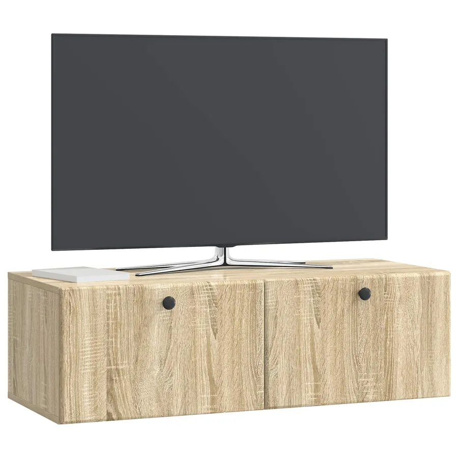 Meuble TV mural 98 x 41 x 30 cm Chêne Sonoma Bois d'ingénierie - 3