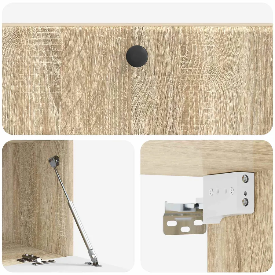 Meuble TV mural 98 x 41 x 30 cm Chêne Sonoma Bois d'ingénierie - 9