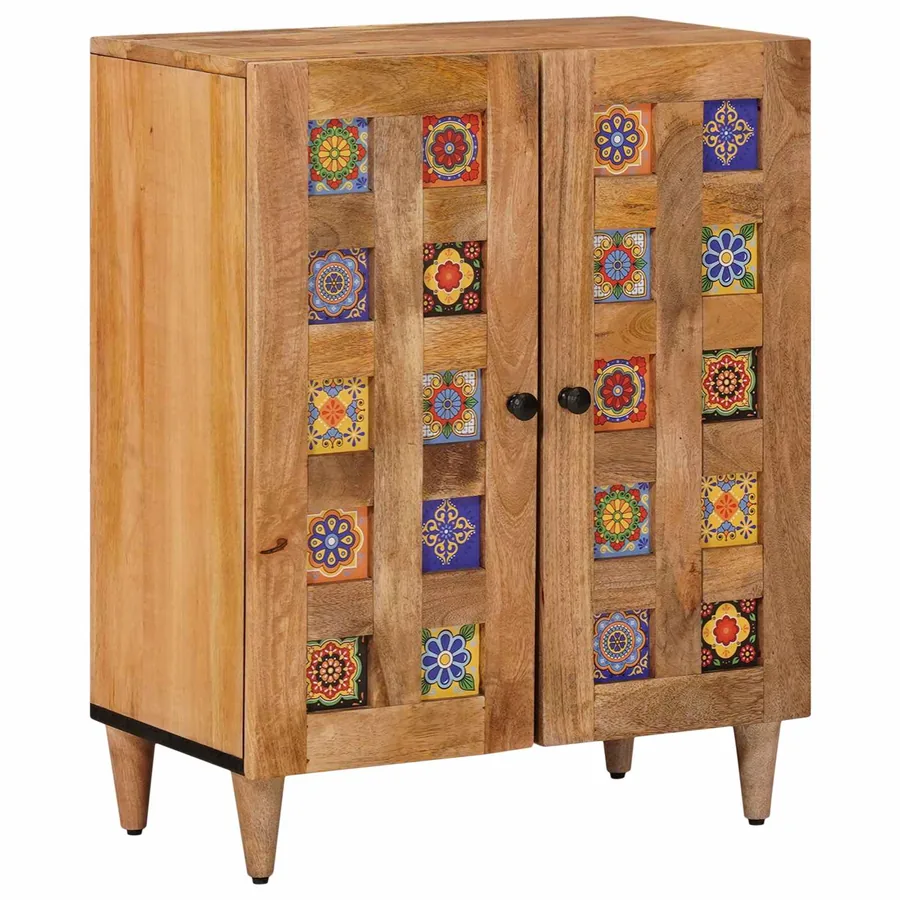 Buffet Naturel 60 x 33 x 75 cm Bois de mangue massif