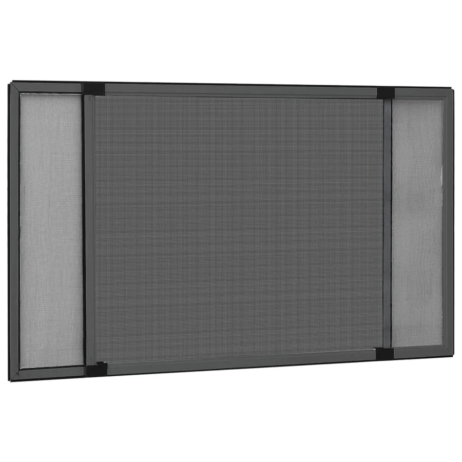 Moustiquaire extensible pour fenêtres Anthracite (75-143)x50 cm