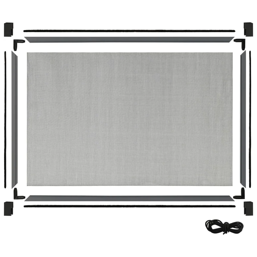 Moustiquaire extensible pour fenêtres Anthracite (75-143)x50 cm - 6