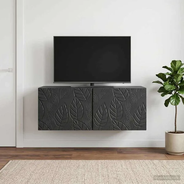 Meuble TV mural 78,5 x 41 x 30 cm Noir Bois d'ingénierie