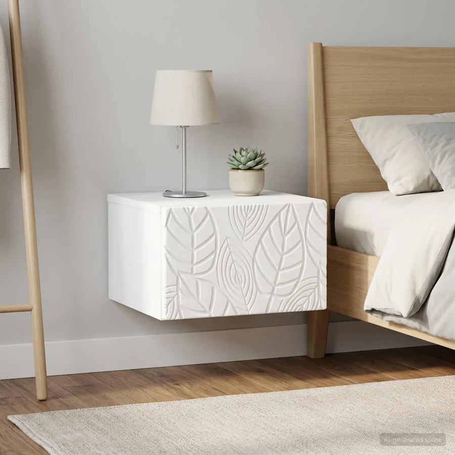 Cabinet de chevet mural 2 pcs Blanc 49 x 34,5 x 20 cm - 3