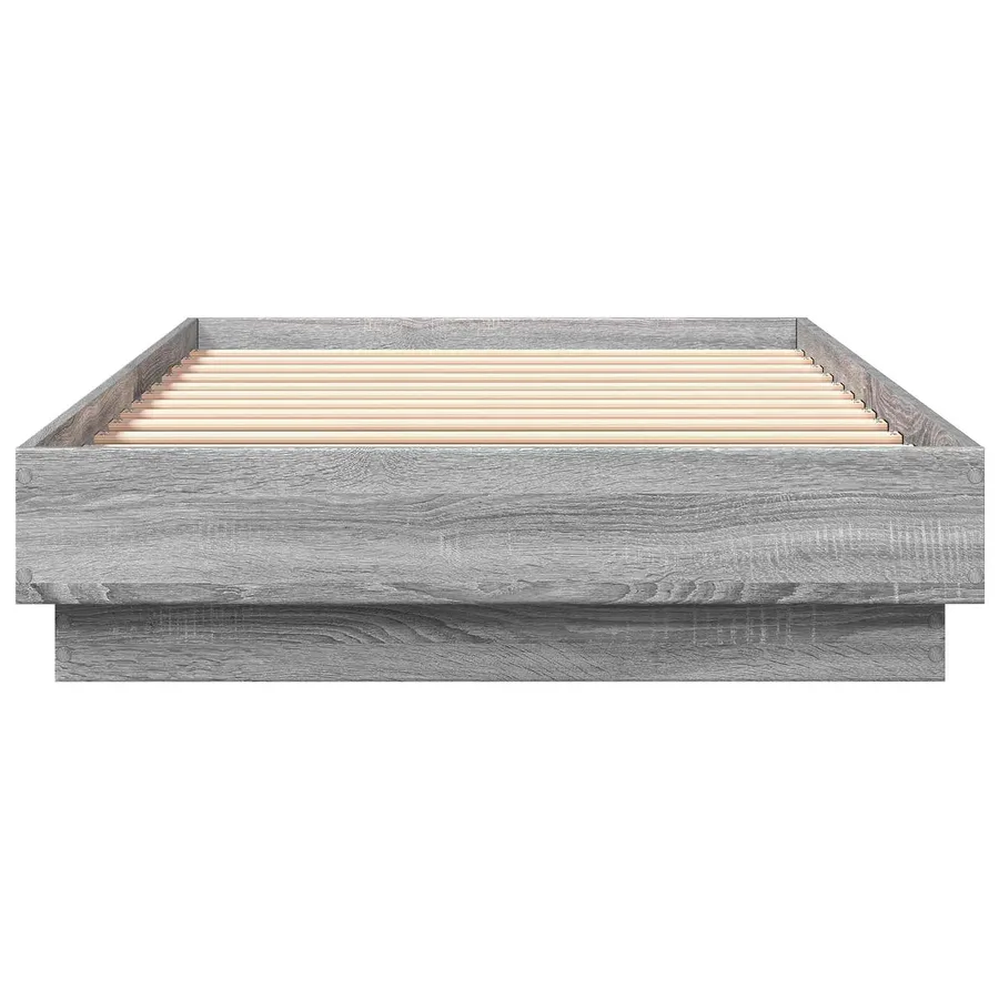 Cadre de lit au sol Sonoma gris 80 x 200 cm Bois d'ingénierie - 4