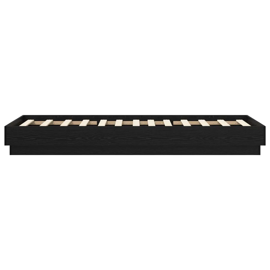 Cadre de lit au sol Chêne noir 80 x 200 cm Bois d'ingénierie - 4