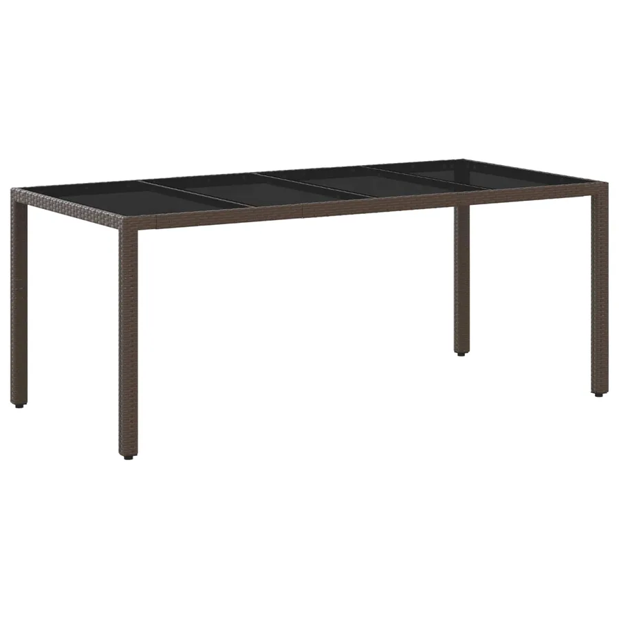 Ensemble de repas extérieur 9 pcs Marron et crème blanche - 5
