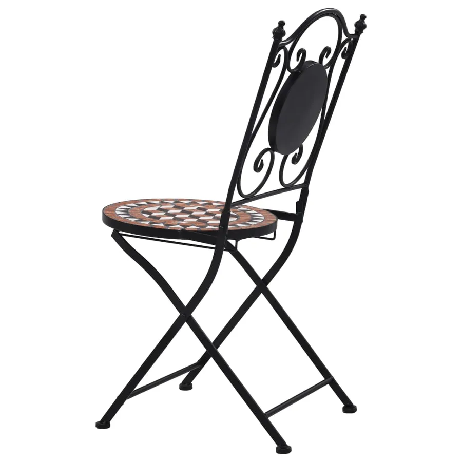Ensemble de bistro 3 pcs mosaïque Carreau céramique Terre cuite - 10