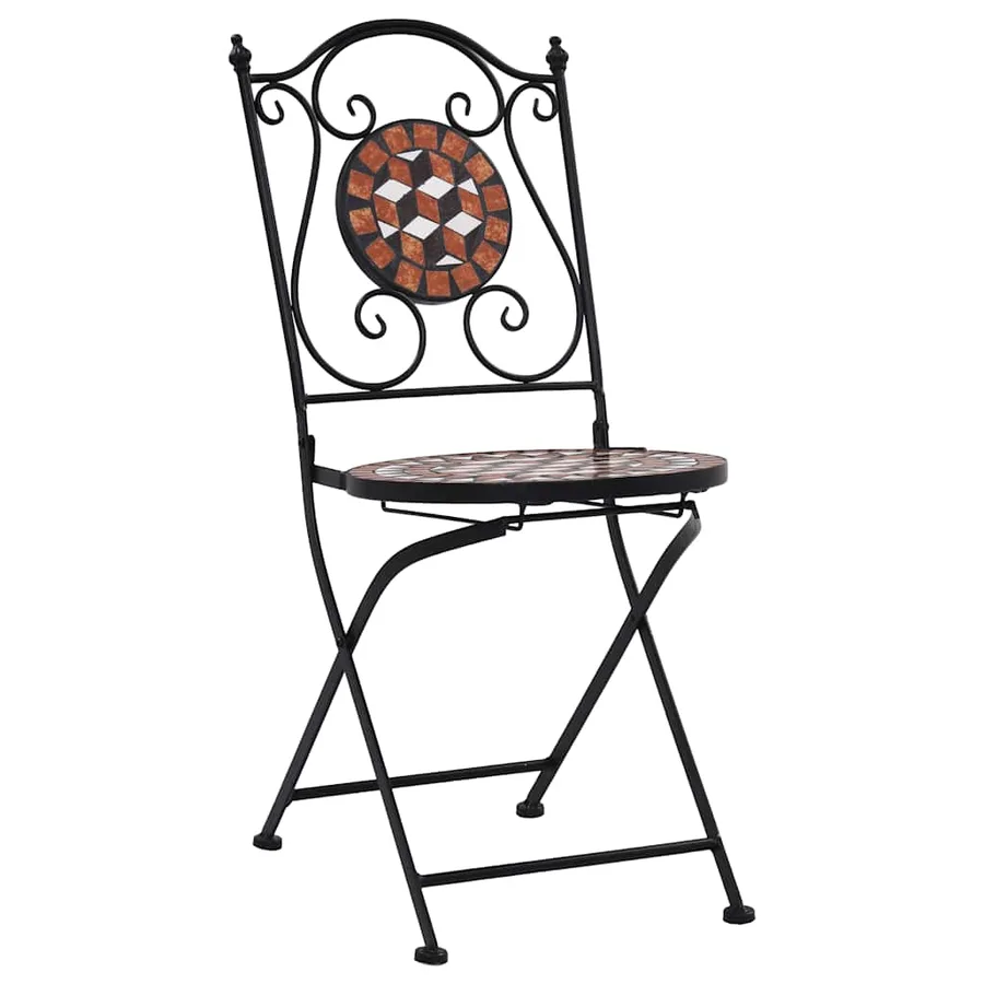 Ensemble de bistro 3 pcs mosaïque Carreau céramique Terre cuite - 3