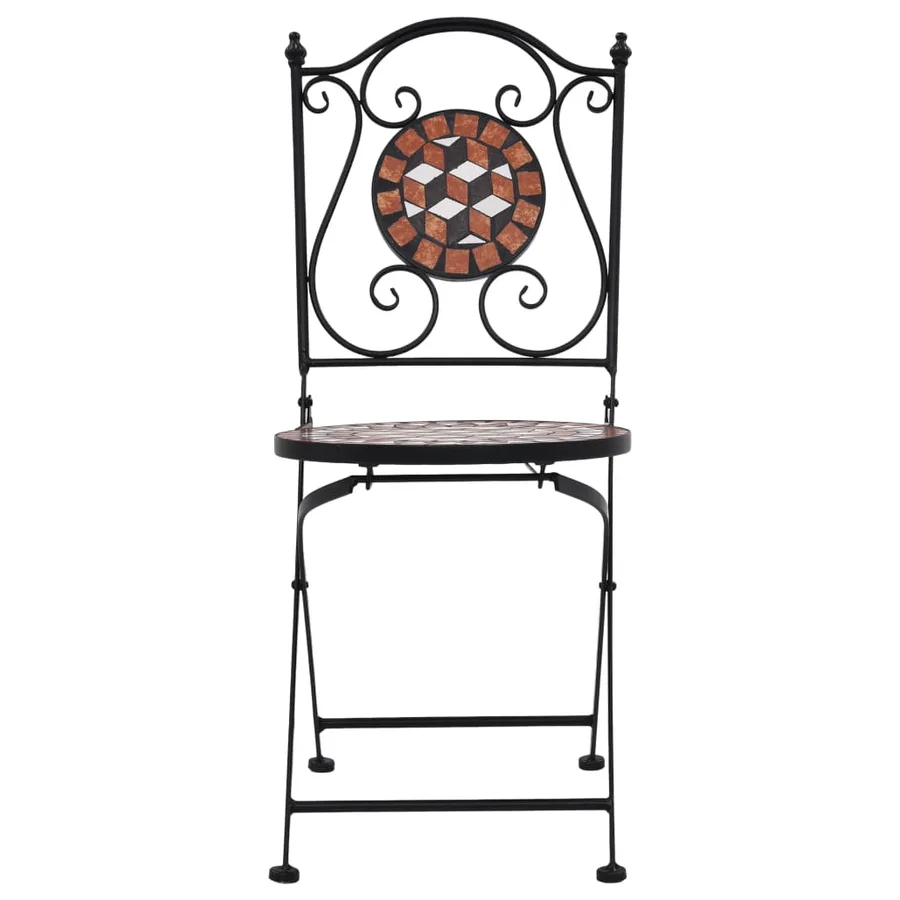 Ensemble de bistro 3 pcs mosaïque Carreau céramique Terre cuite - 5
