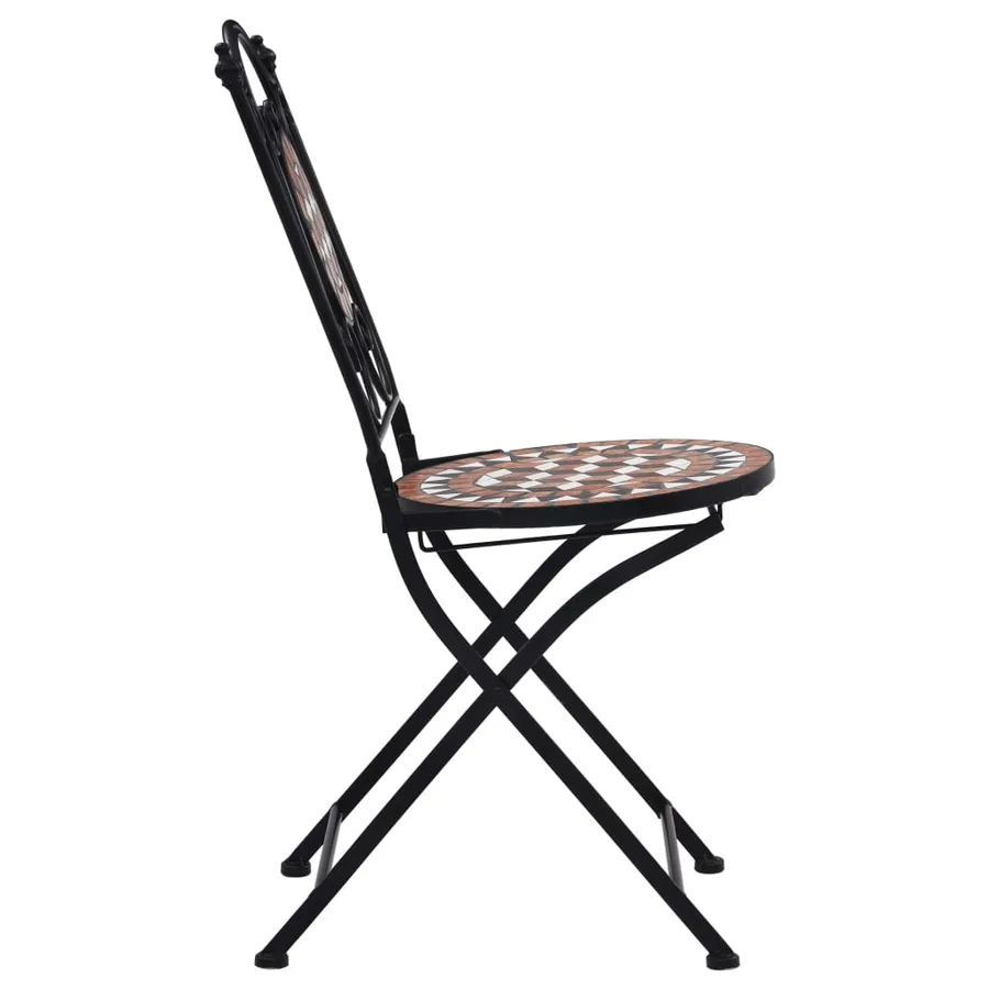 Ensemble de bistro 3 pcs mosaïque Carreau céramique Terre cuite - 9