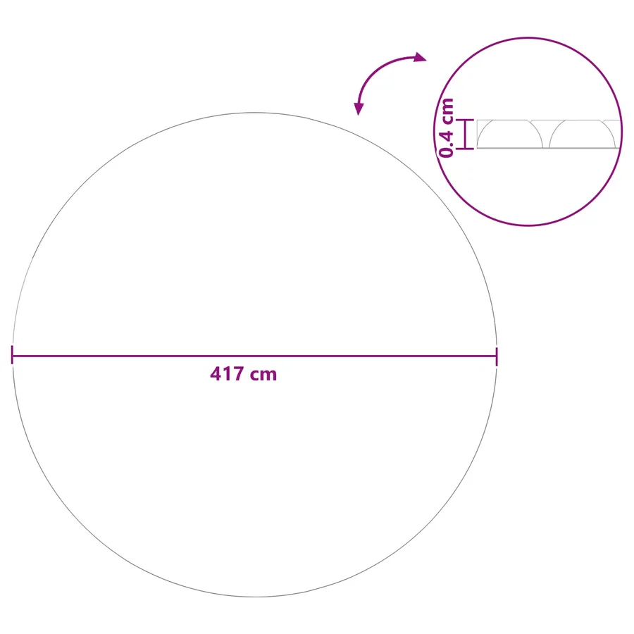Couverture de piscine solaire de haute qualité Ø 417 cm 200 μm - 8
