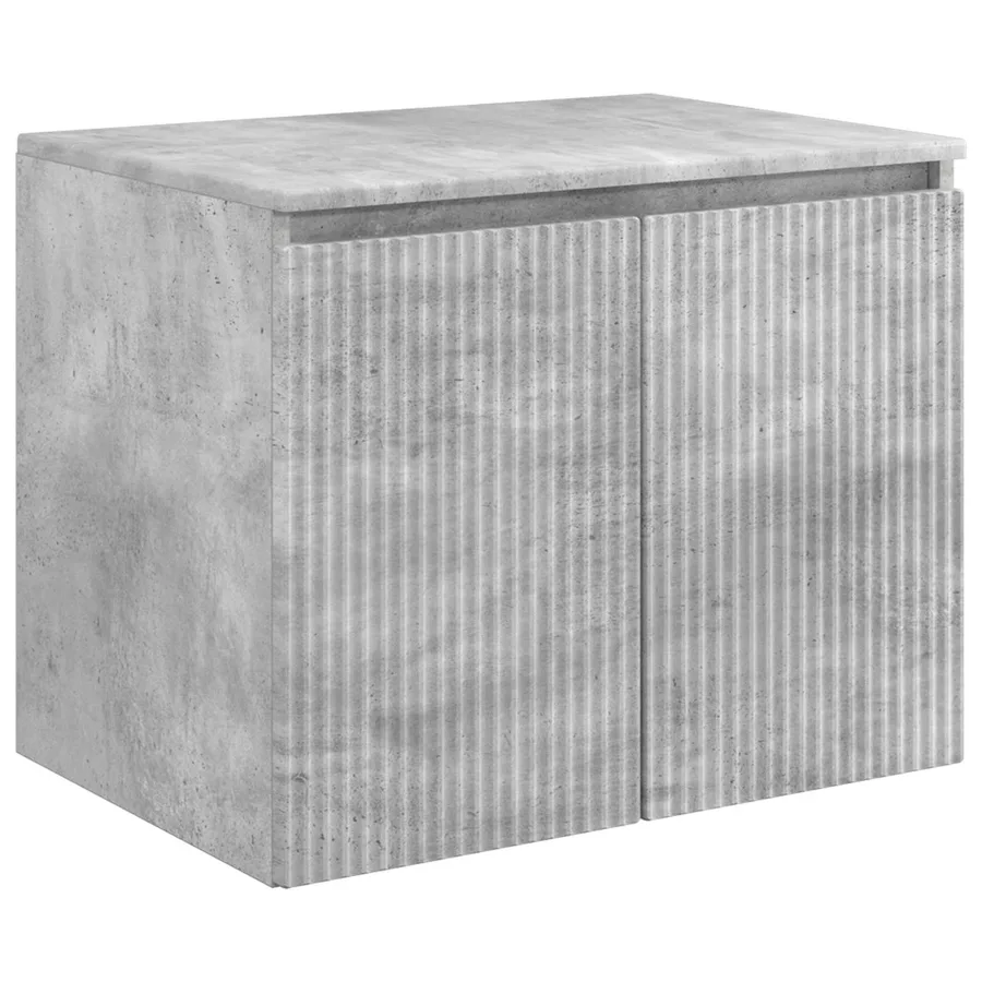 Ensemble d'armoire de salle de bain 5 pcs Gris béton - 6