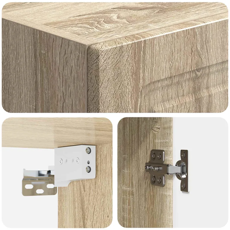 Ensemble de Meubles 2 pcs Chêne Sonoma Bois d'ingénierie - 8