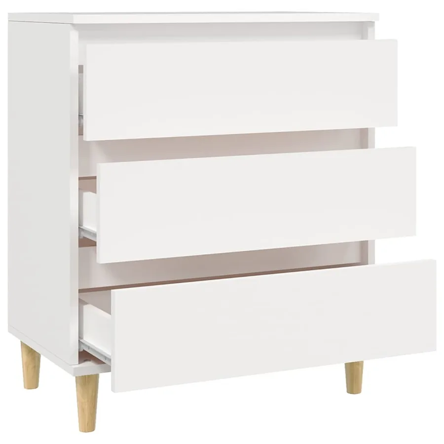Buffet Blanc 60x35x70 cm Bois d'ingénierie - 7