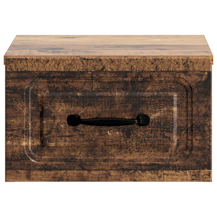 Cabinet de chevet mural Bois ancien 34,5 x 33 x 20 cm - 5