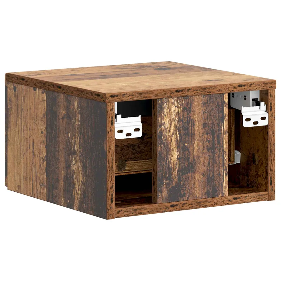 Cabinet de chevet mural Bois ancien 34,5 x 33 x 20 cm - 7