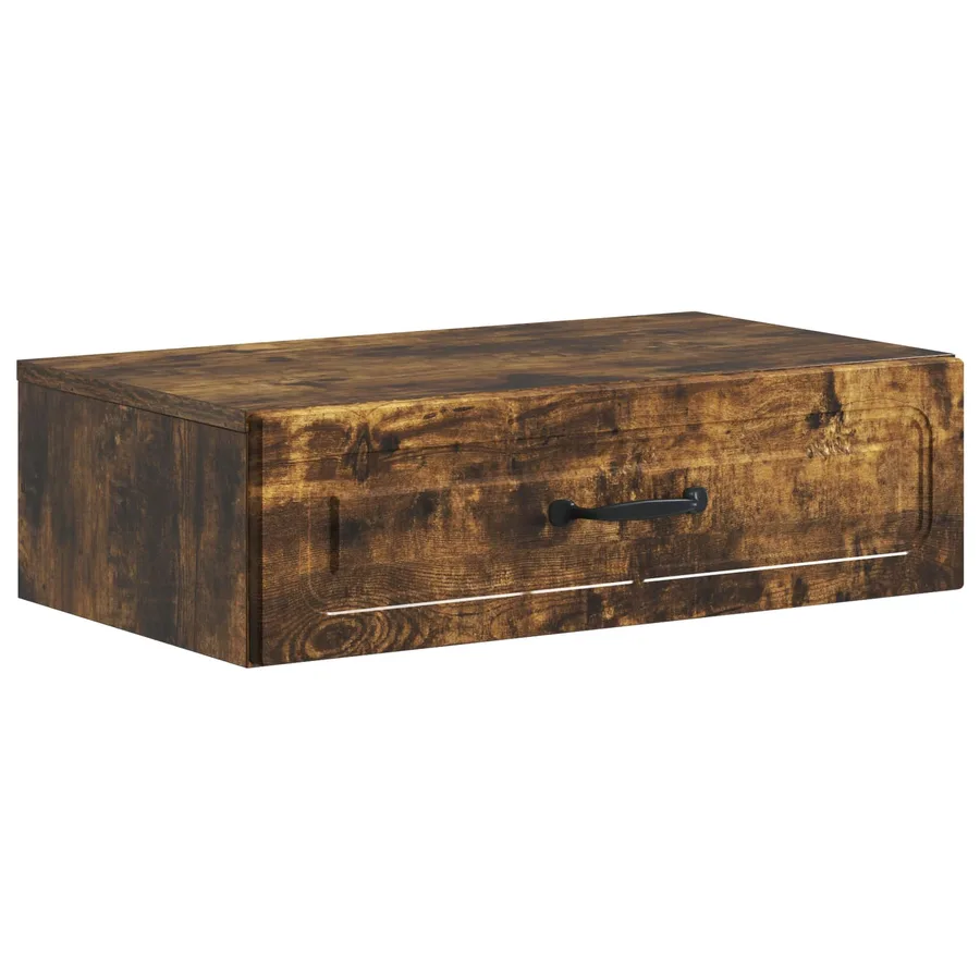 Table d'appoint murale Chêne fumé 59 x 34,5 x 17 cm - 2