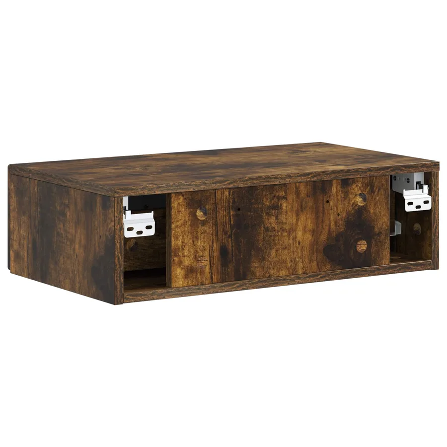 Table d'appoint murale Chêne fumé 59 x 34,5 x 17 cm - 7