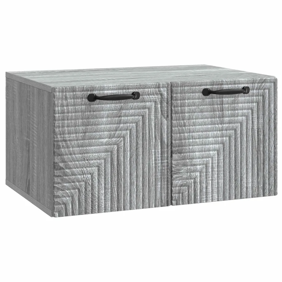 Meuble TV mural Sonoma gris 59,5 x 41 x 30 cm Bois d'ingénierie - 2