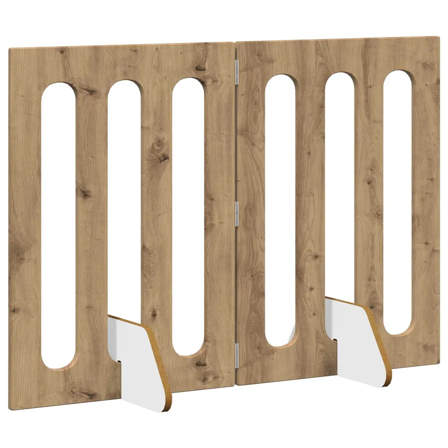 Clôture pliable pour animaux 2 pcs Chêne Artisanal - 3