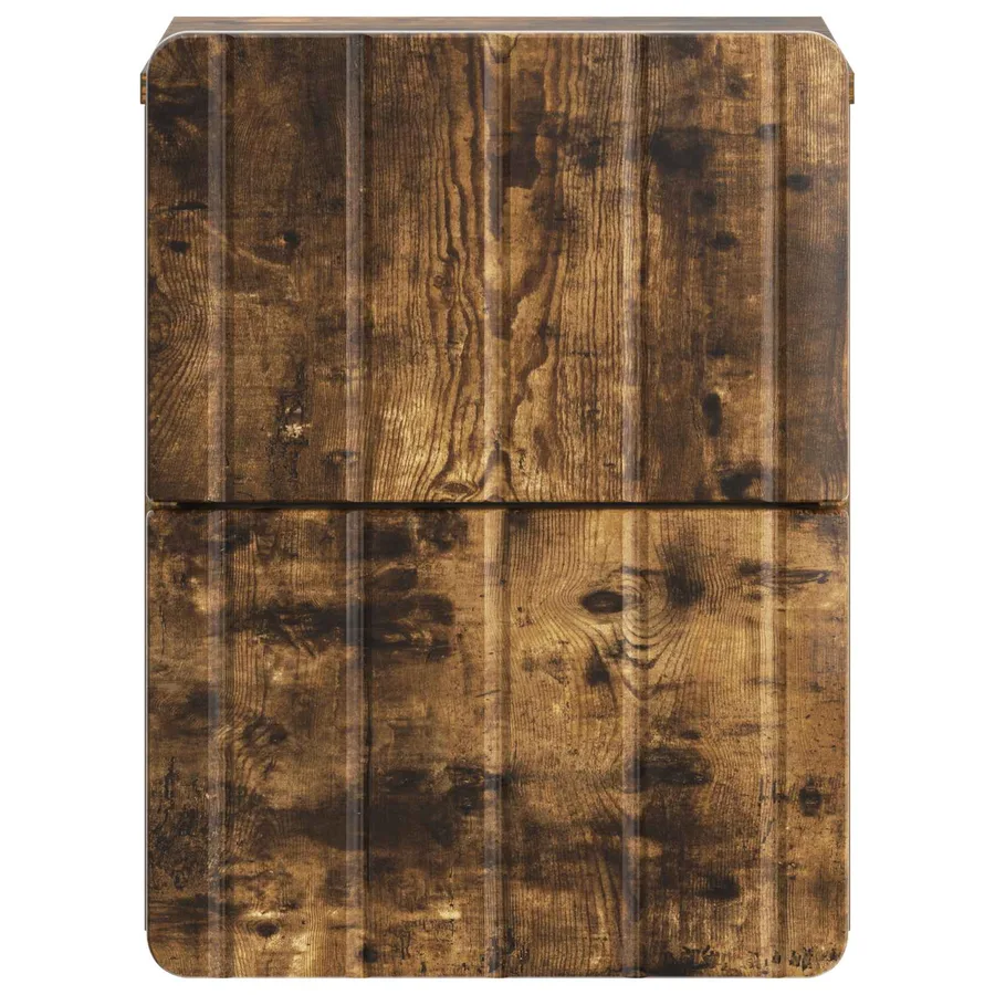 Cabinet de chevet mural 2 pcs Chêne fumé 33 x 34,5 x 43 cm - 7
