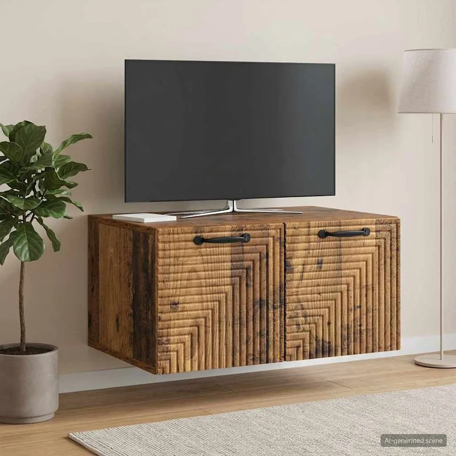 Meuble TV mural Bois ancien 59,5 x 41 x 30 cm Bois d'ingénierie