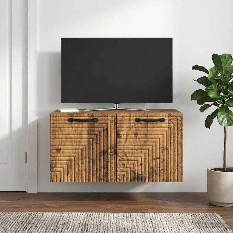 Meuble TV mural Bois ancien 59,5 x 41 x 30 cm Bois d'ingénierie - 4