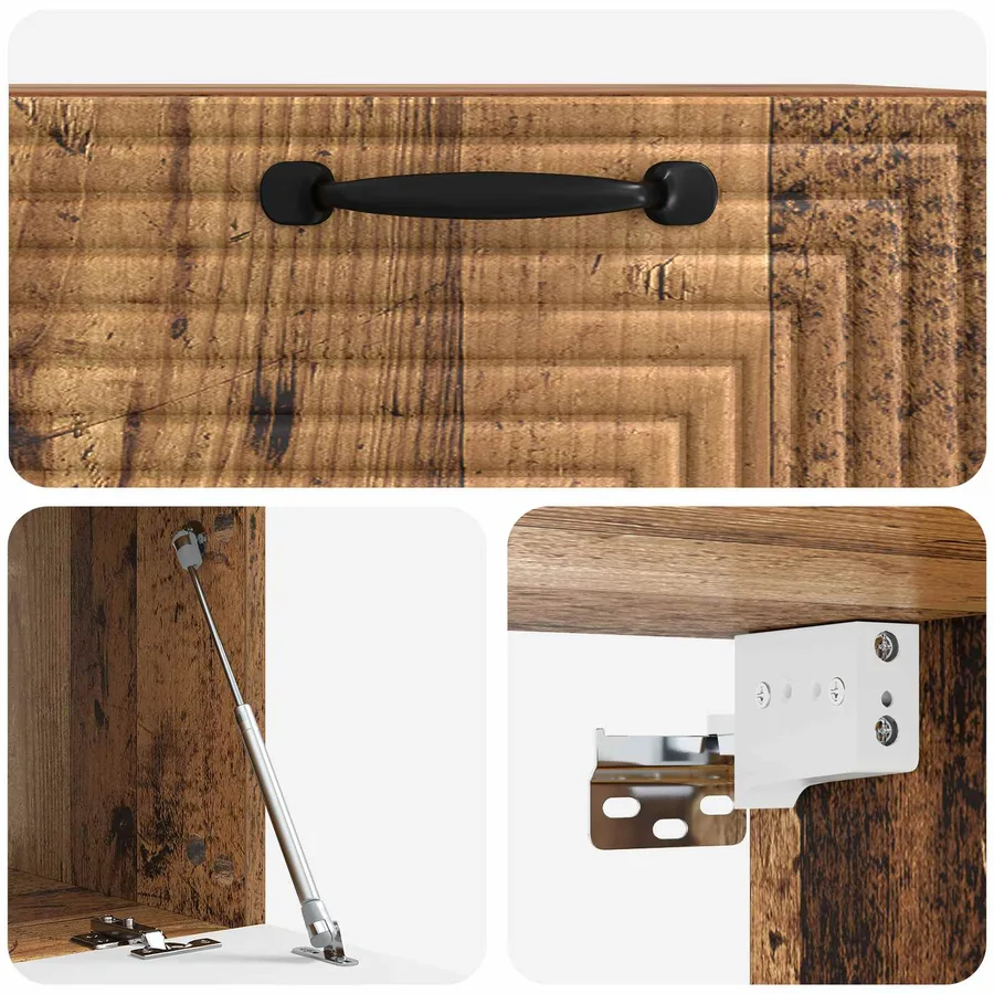 Meuble TV mural Bois ancien 59,5 x 41 x 30 cm Bois d'ingénierie - 9