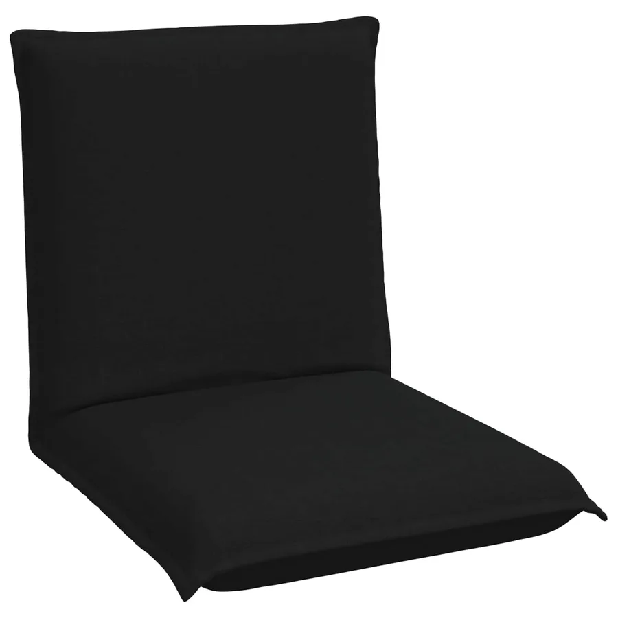 Fauteuil de sol ajustable Noir Tissu - 2