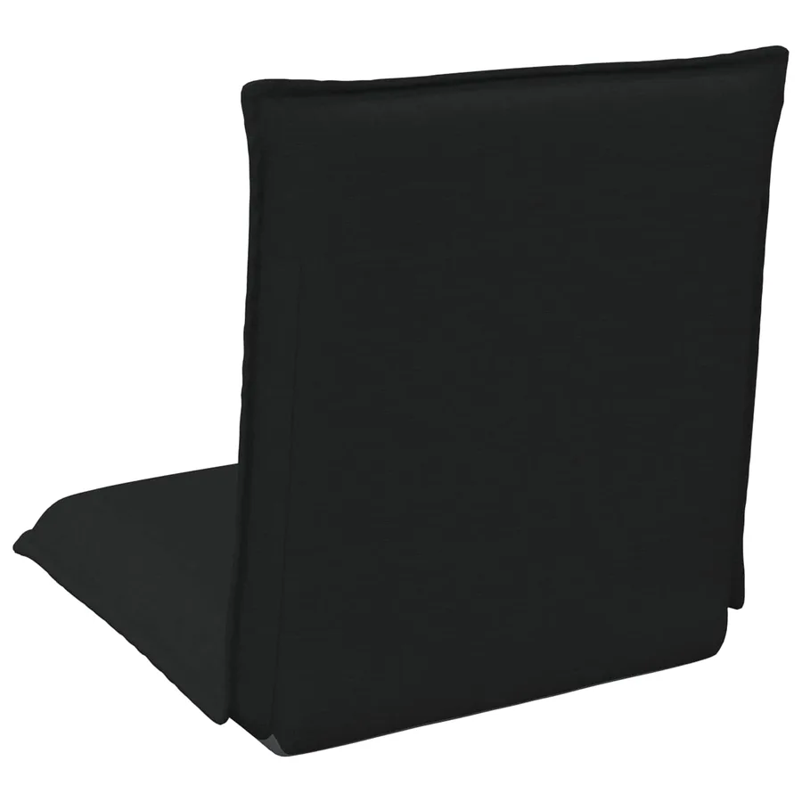 Fauteuil de sol ajustable Noir Tissu - 6