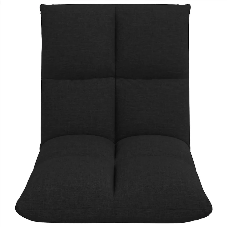Fauteuil de sol ajustable Noir Tissu - 4