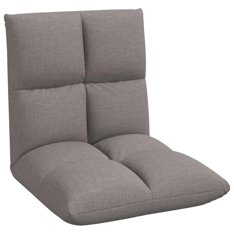 Fauteuil de sol ajustable Taupe Tissu - 2