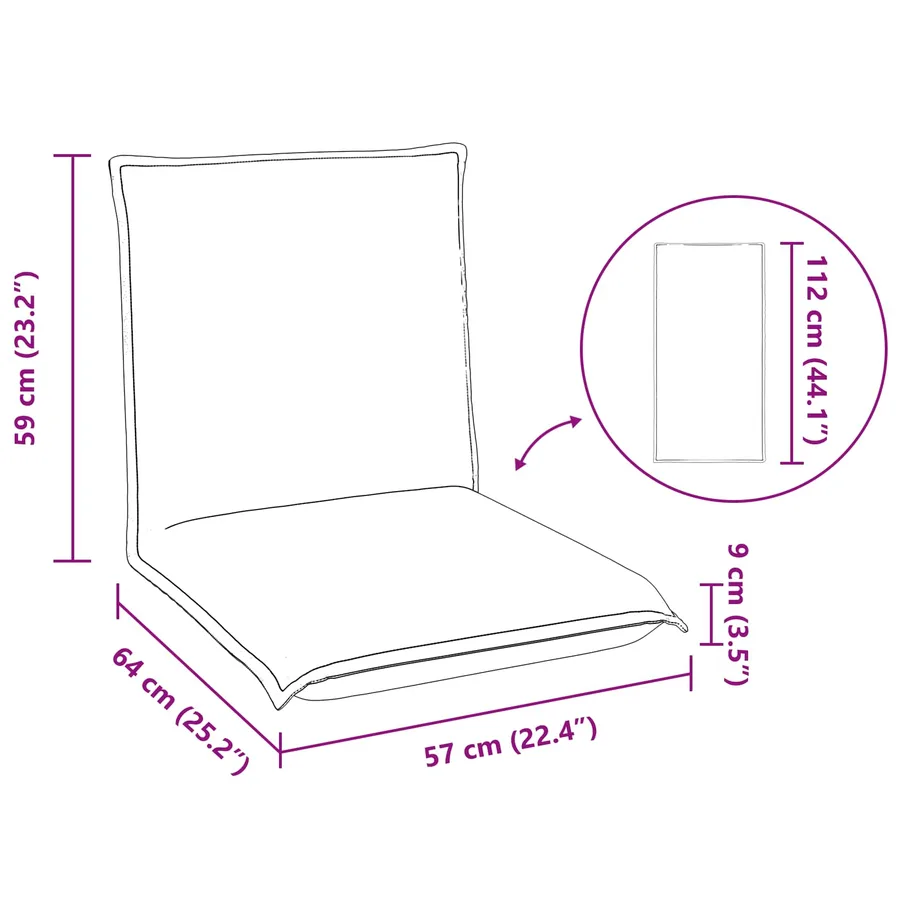 Fauteuil de sol ajustable Bleu Tissu - 11