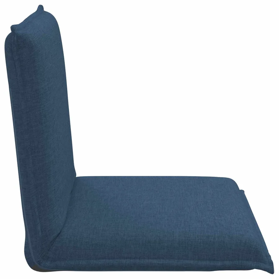 Fauteuil de sol ajustable Bleu Tissu - 5