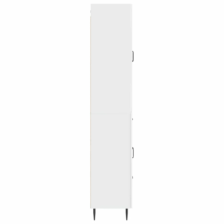 Ensemble de Meubles 2 pcs Blanc brillant 66 x 34,5 x 89,5 cm - 6
