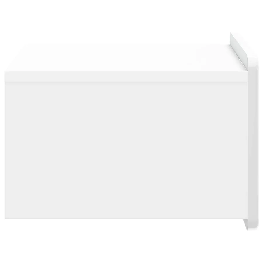 Cabinet de chevet mural Blanc brillant 49 x 34,5 x 24 cm - 6