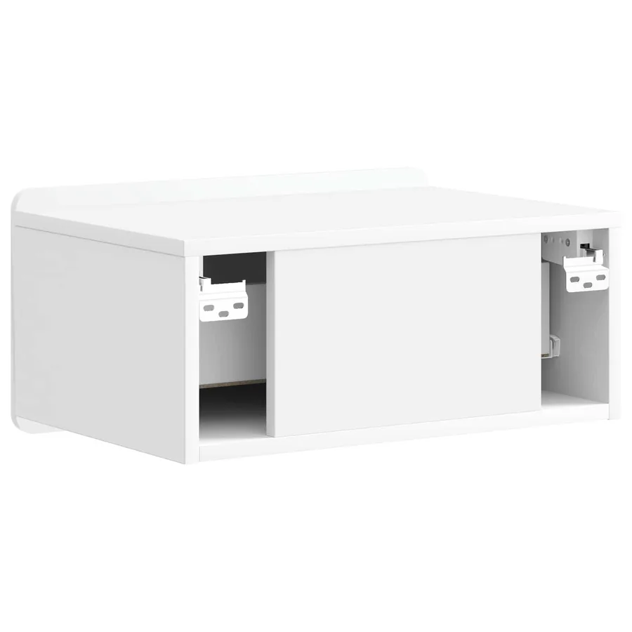 Cabinet de chevet mural Blanc brillant 49 x 34,5 x 24 cm - 7