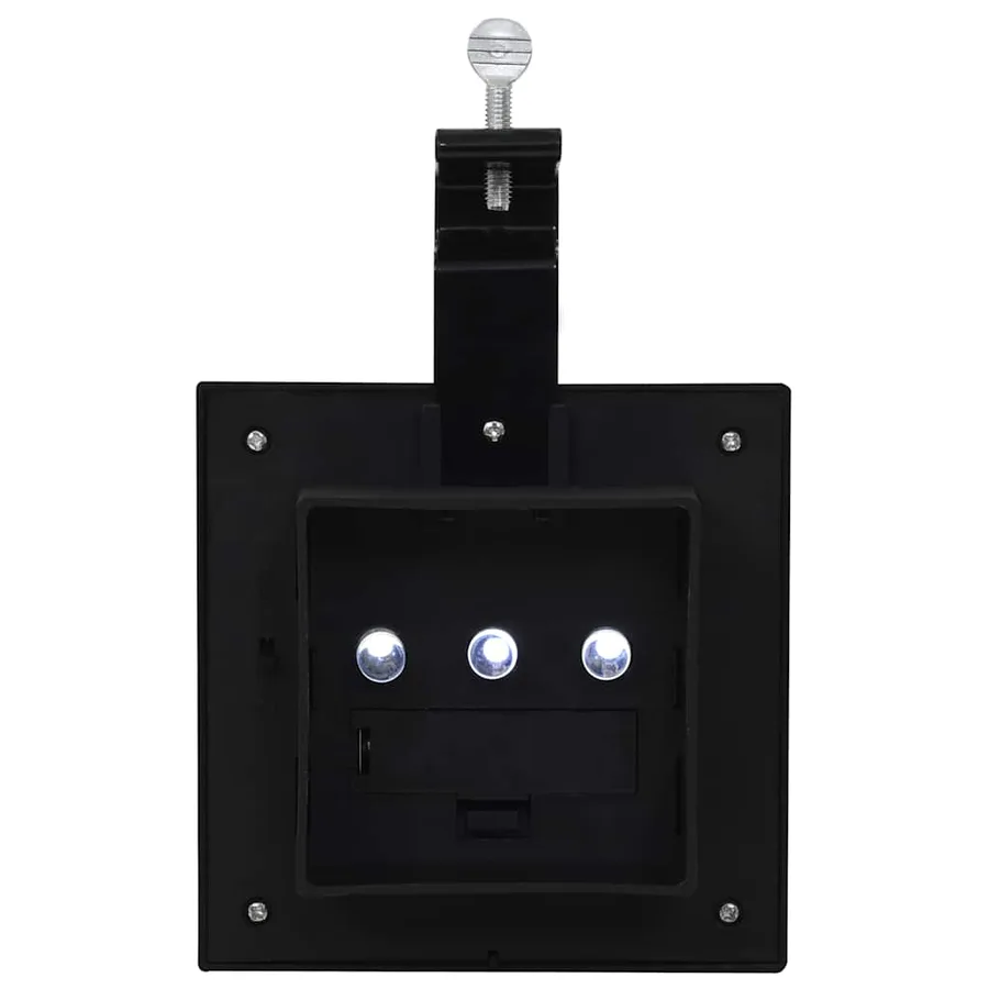 Square outdoor solar LED lights 12 pcs 12 cm black - 11