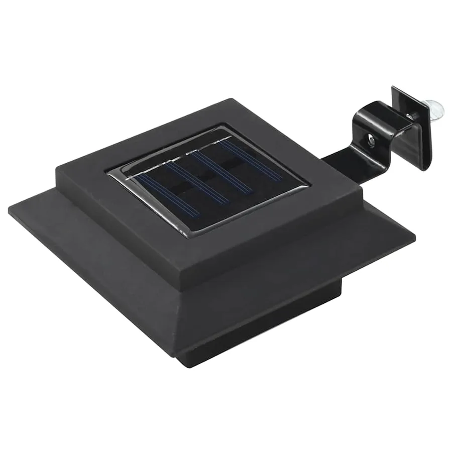 Square outdoor solar LED lights 12 pcs 12 cm black - 2