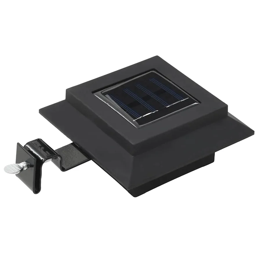 Square outdoor solar LED lights 12 pcs 12 cm black - 3