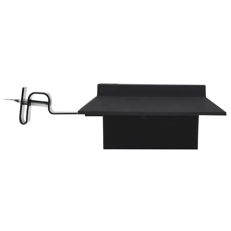 Lampes solaires à LED carrées d'extérieur 12 pcs 12 cm Noir - 4