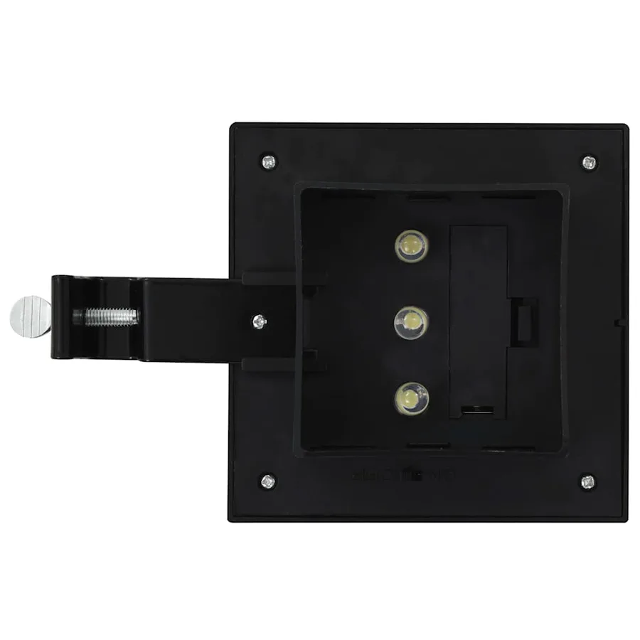 Square outdoor solar LED lights 12 pcs 12 cm black - 7