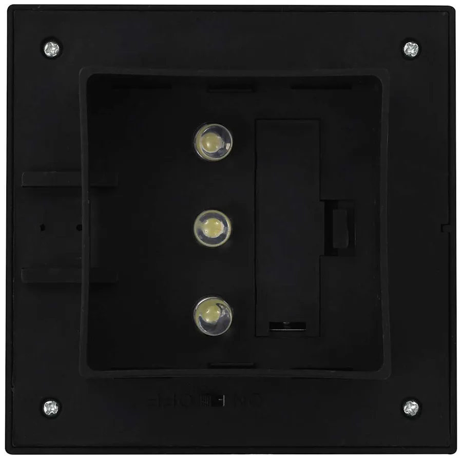 Square outdoor solar LED lights 12 pcs 12 cm black - 8
